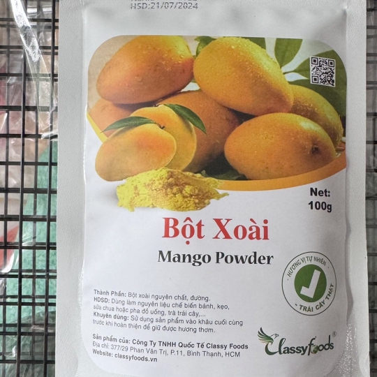 BỘT XOÀI NGUYÊN CHẤT